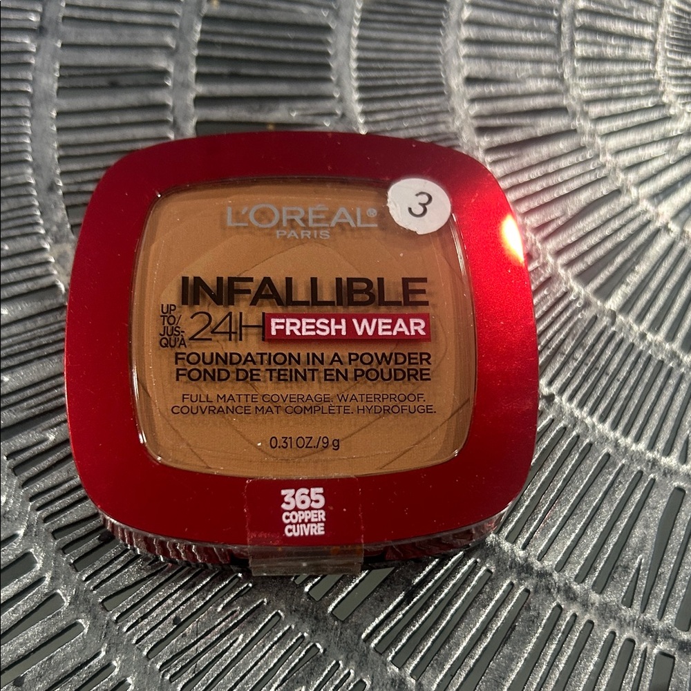 L'Oreal Infallible Fresh Wear Foundation Powder NEW 365 copper